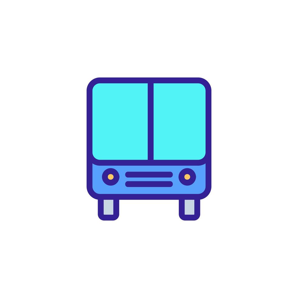 icône de vecteur de ville de bus. illustration de symbole de contour isolé