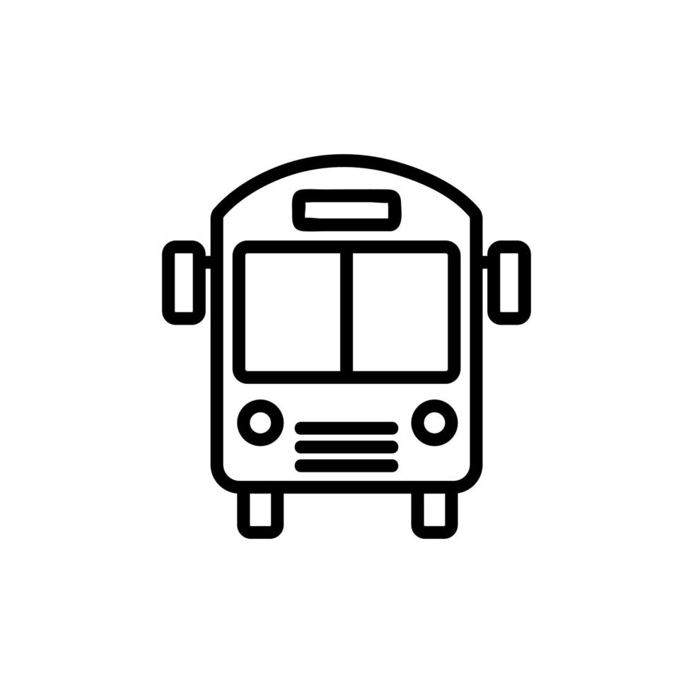 vecteur d'icône d'autobus scolaire. illustration de symbole de contour isolé