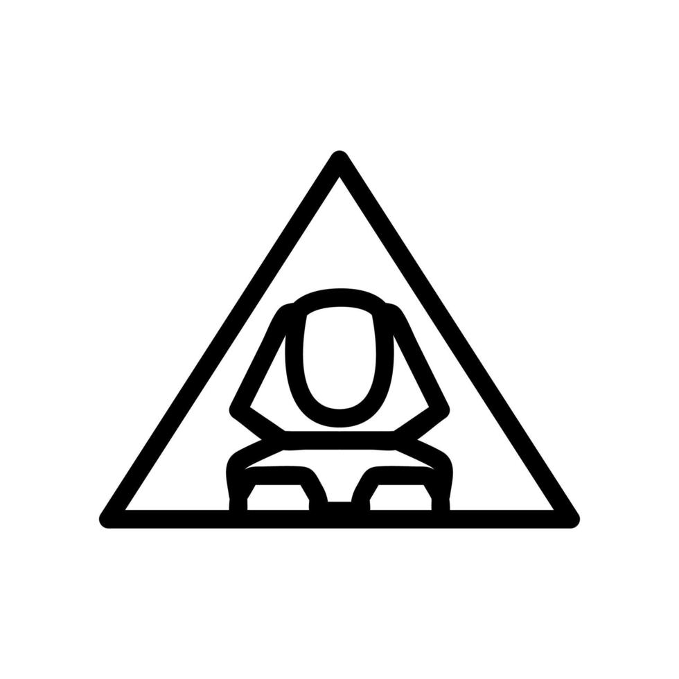 vecteur d'icône de sphinx égyptien. illustration de symbole de contour isolé