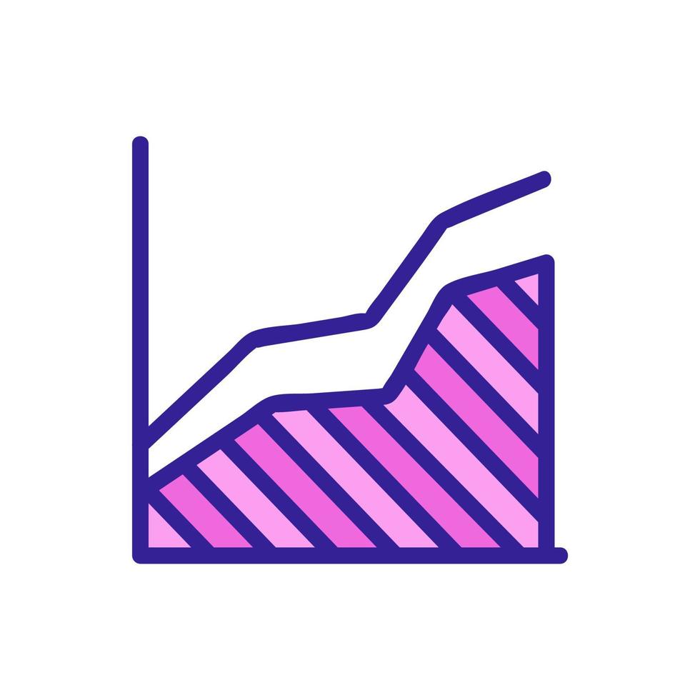 vecteur d'icône de courbe de croissance. illustration de symbole de contour isolé