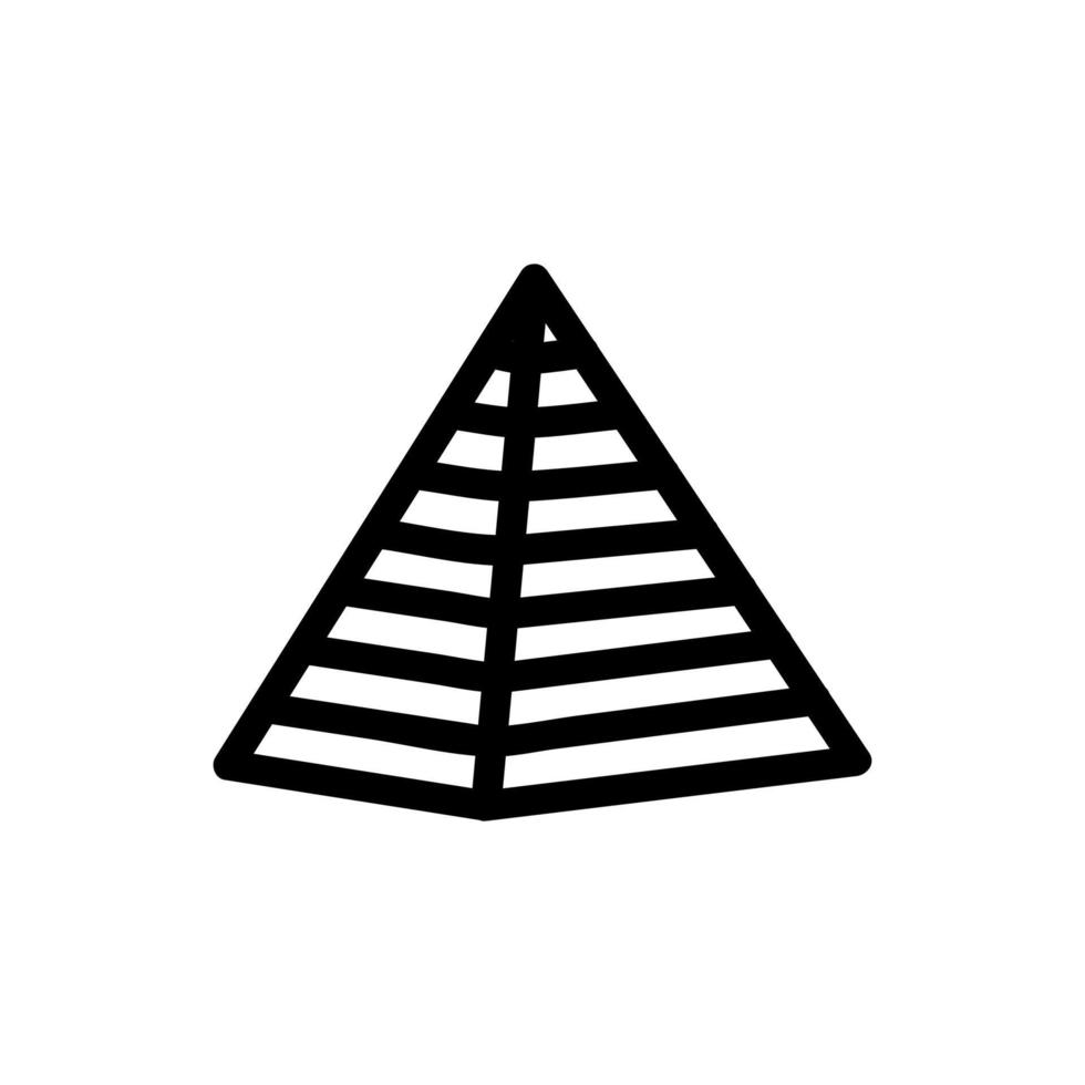vecteur d'icône pyramide égyptienne. illustration de symbole de contour isolé