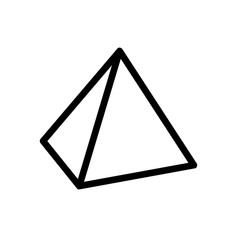 vecteur d'icône pyramide égyptienne. illustration de symbole de contour isolé