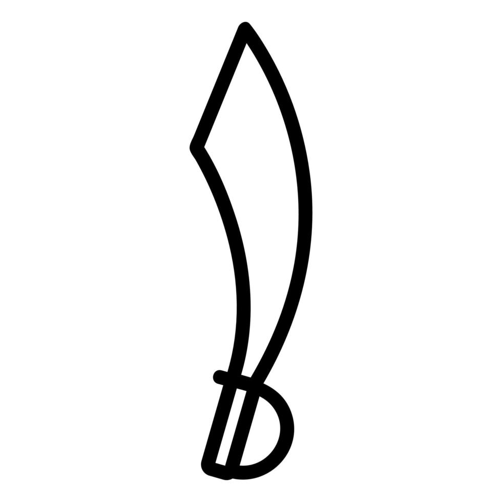 vecteur d'icône de sabre. illustration de symbole de contour isolé