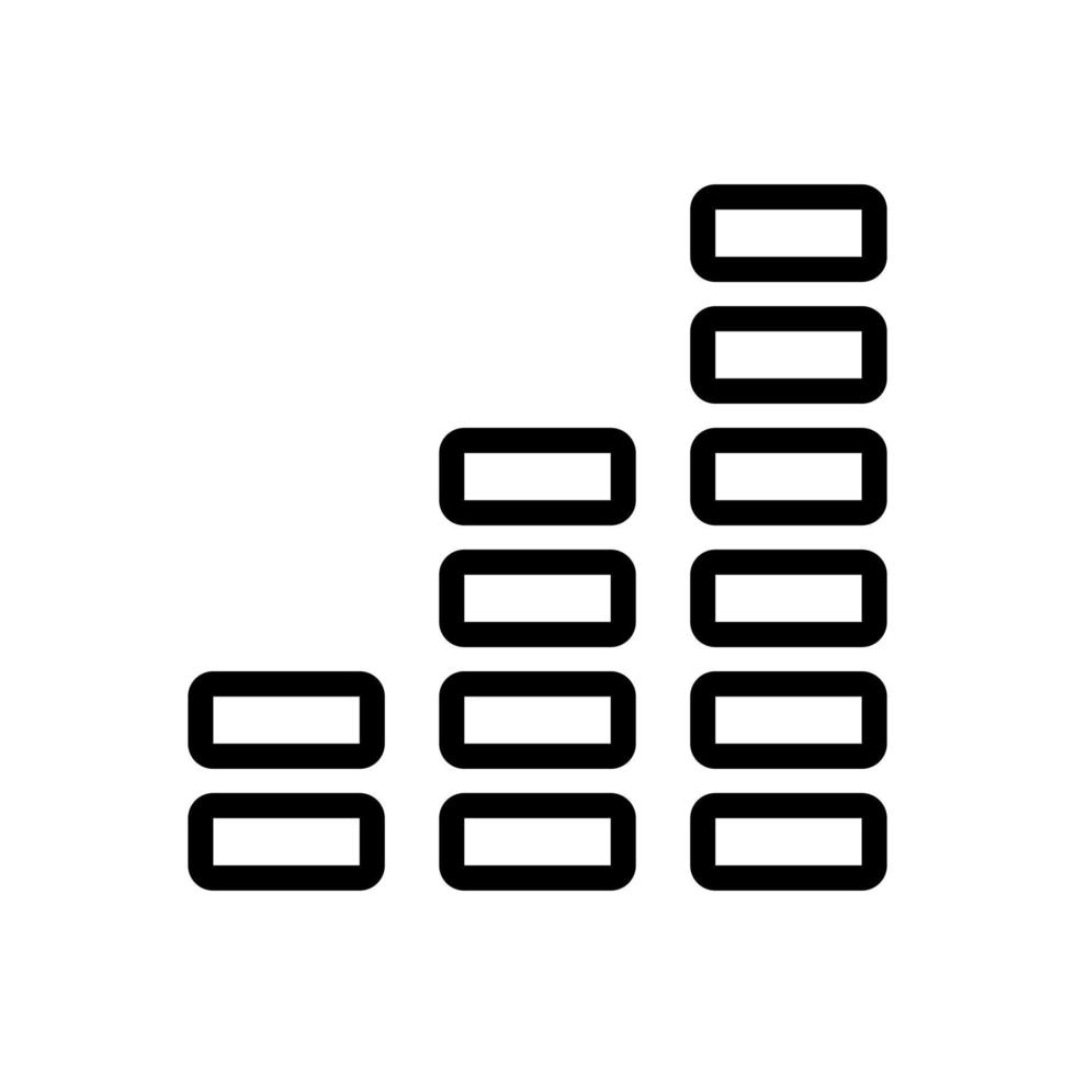 vecteur d'icône de courbe de croissance. illustration de symbole de contour isolé