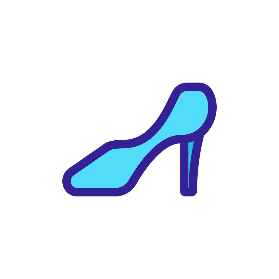 vecteur d'icône de chaussures pour femmes. illustration de symbole de contour isolé