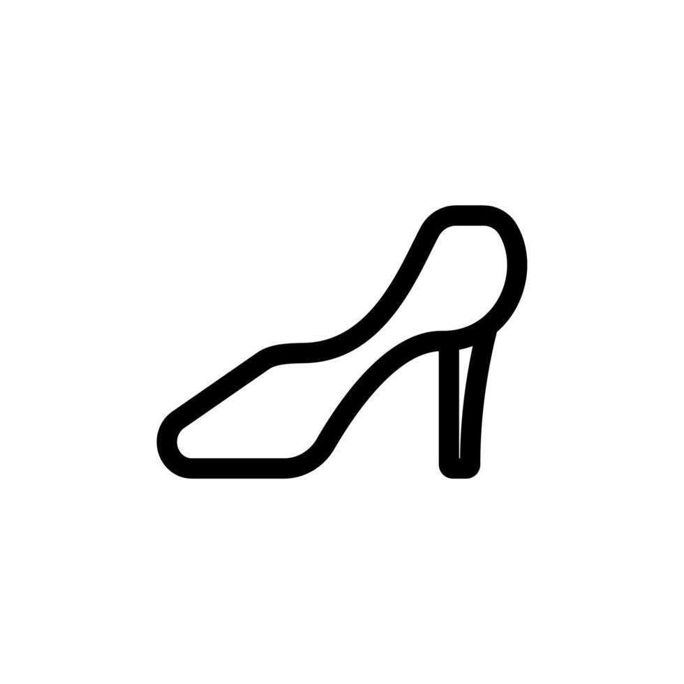vecteur d'icône de chaussures pour femmes. illustration de symbole de contour isolé