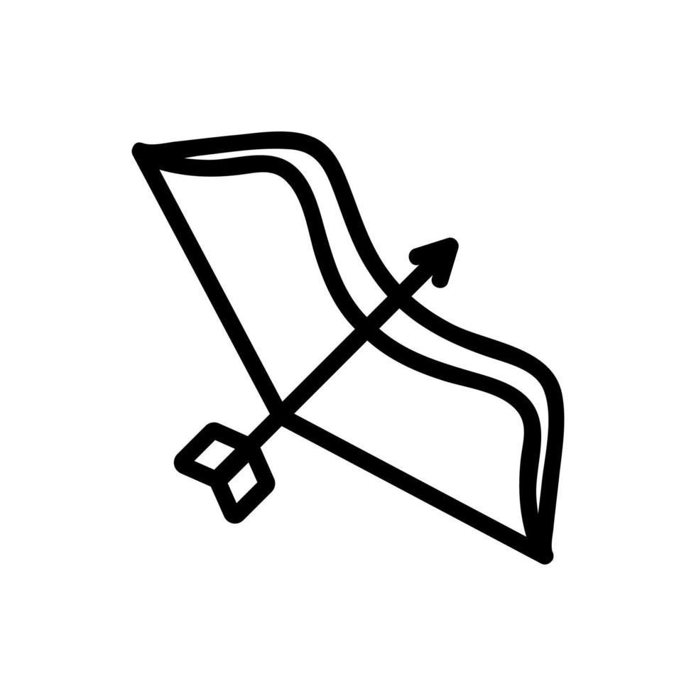 vecteur d'icône arc et flèche. illustration de symbole de contour isolé