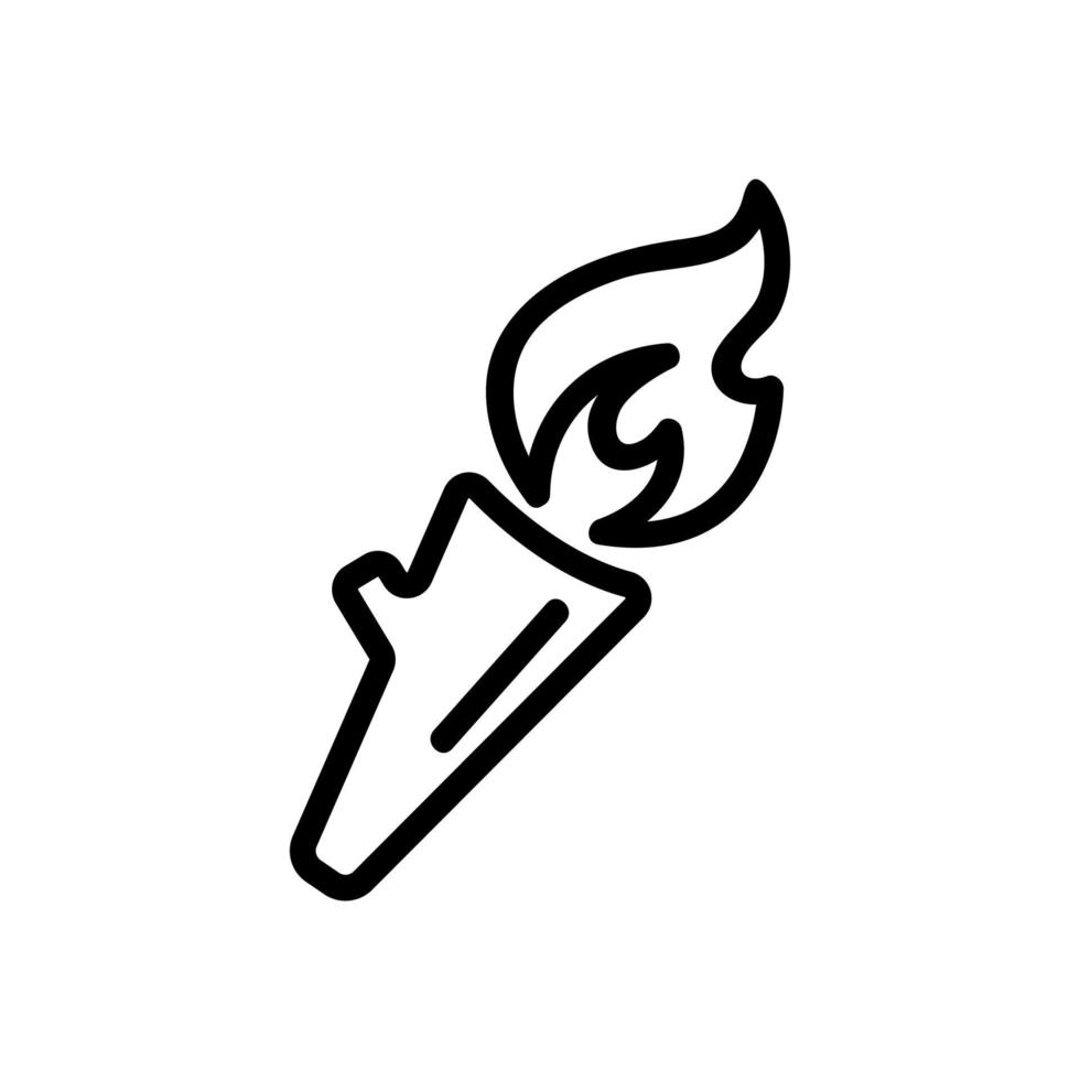 vecteur d'icône de torche. illustration de symbole de contour isolé