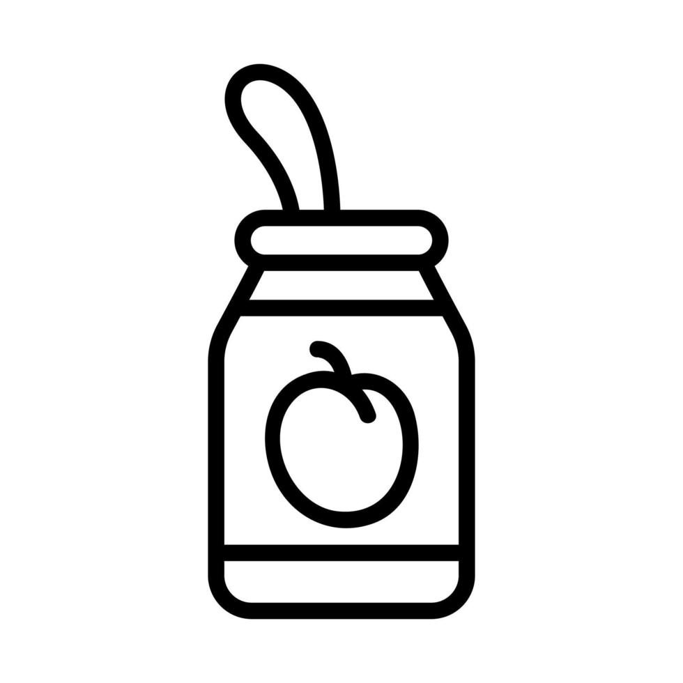 illustration de contour vectoriel icône confiture de prunes