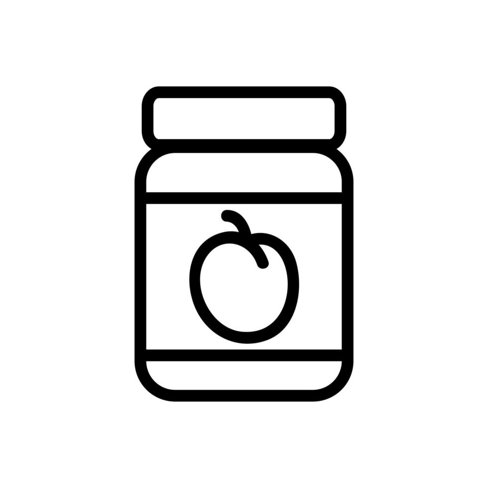 illustration de contour vectoriel icône confiture de prunes