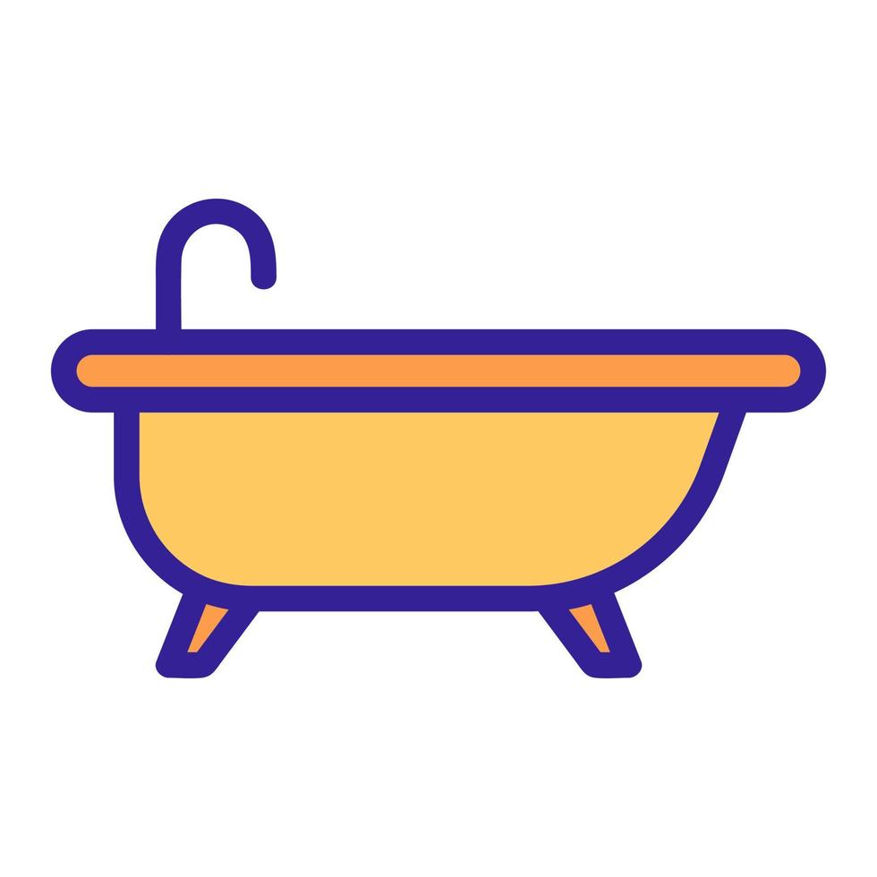 vecteur d'icône de bain. illustration de symbole de contour isolé