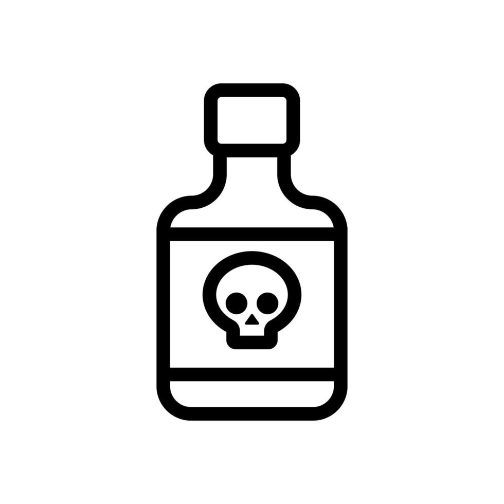 vecteur d'icône de substances toxiques. illustration de symbole de contour isolé
