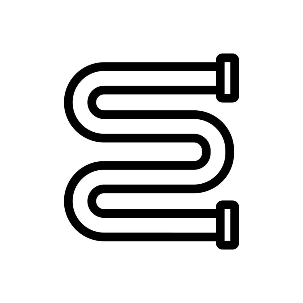 serpent dans le vecteur d'icône de bain. illustration de symbole de contour isolé