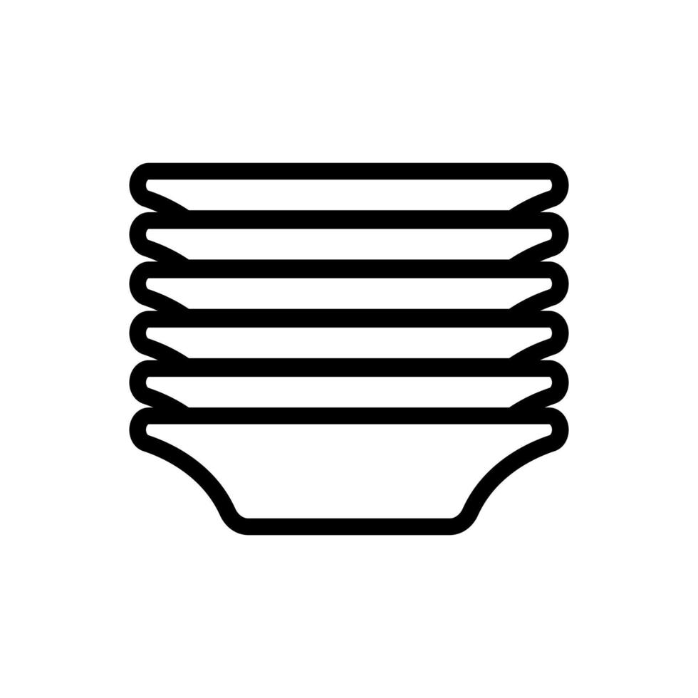 illustration de contour vectoriel icône pile plaque