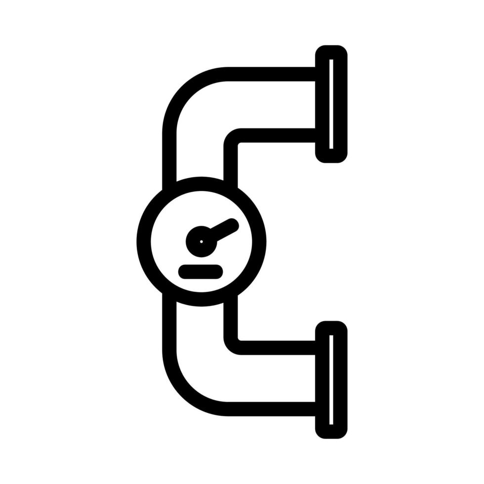 vecteur d'icône de tuyau de plomberie. illustration de symbole de contour isolé