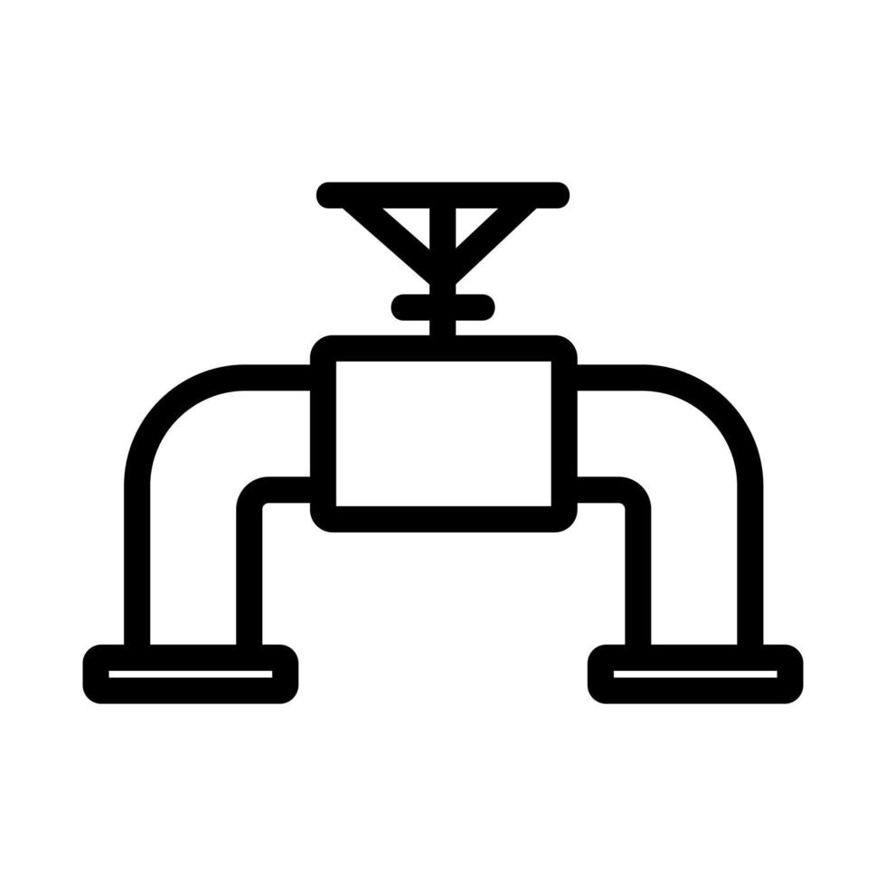 vecteur d'icône de tuyau de plomberie. illustration de symbole de contour isolé