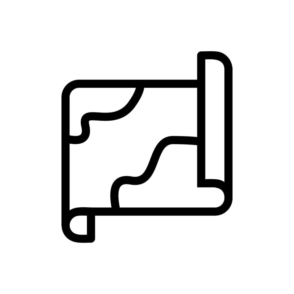 vecteur d'icône de route de carte. illustration de symbole de contour isolé