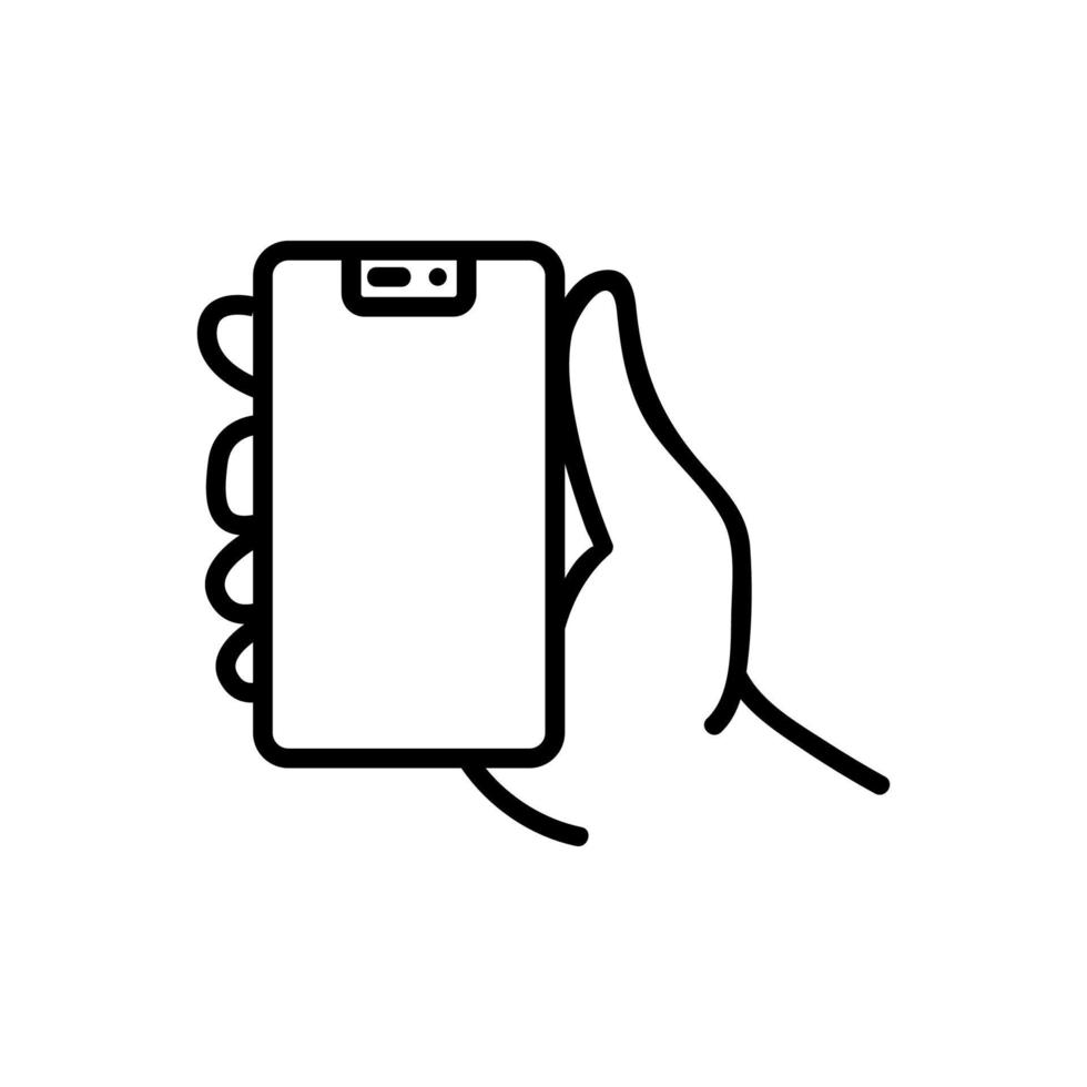 le téléphone affiche l'illustration vectorielle de l'icône vecteur