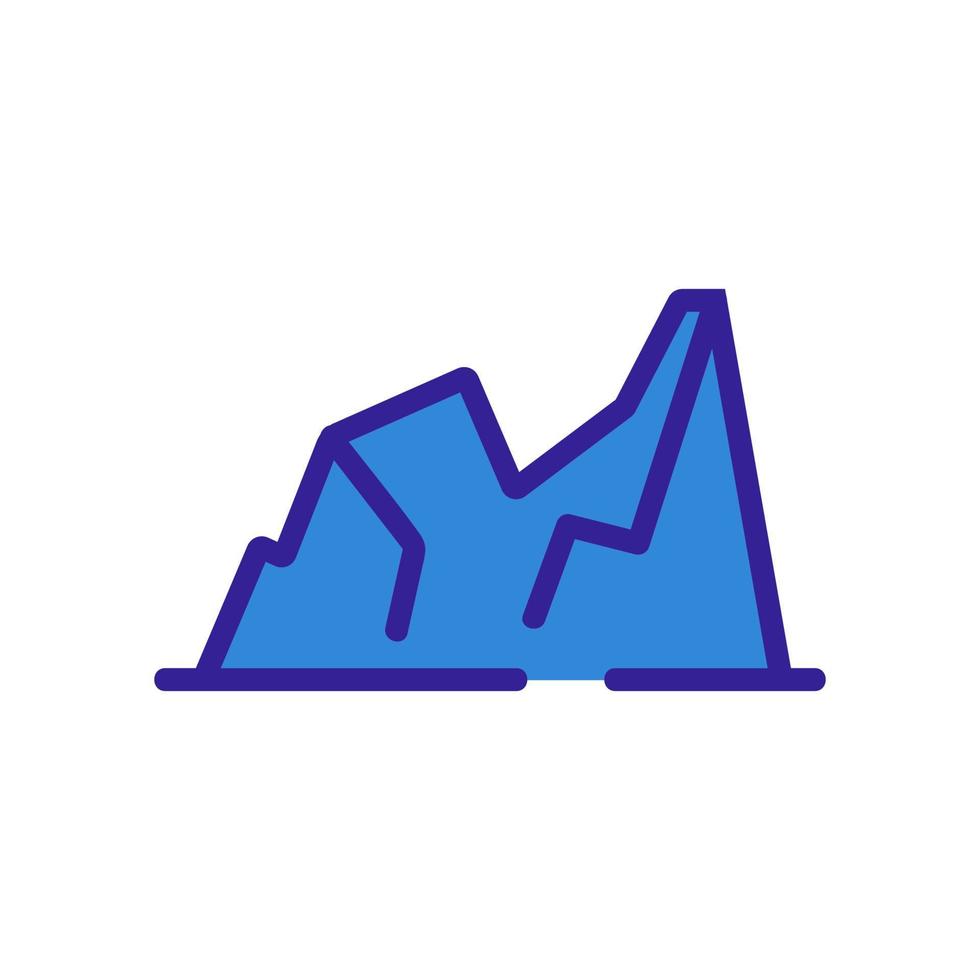 vecteur d'icône de chaîne de montagnes. illustration de symbole de contour isolé
