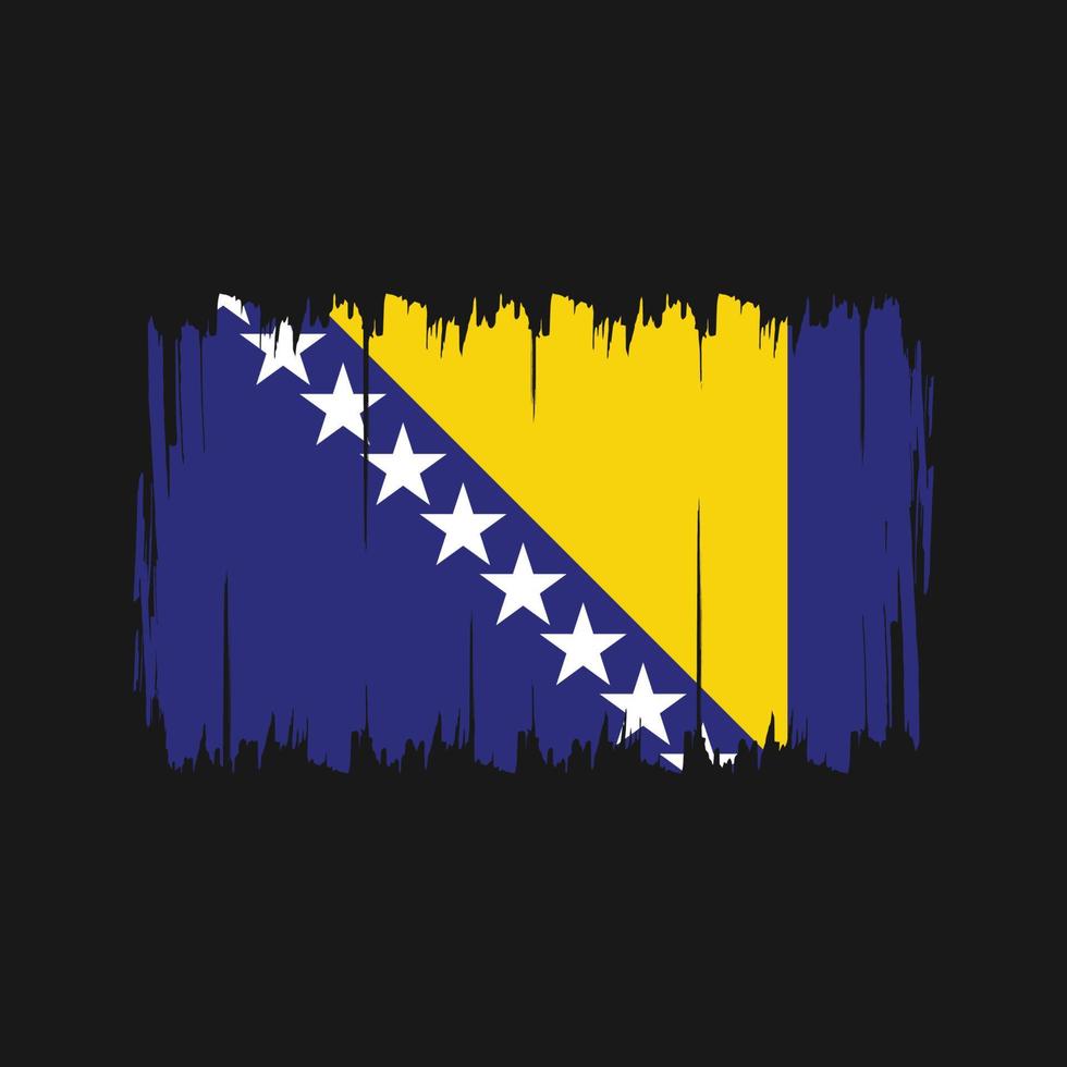 pinceau drapeau bosniaque. drapeau national vecteur