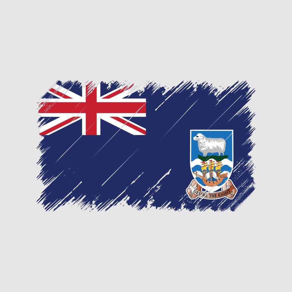 coups de pinceau du drapeau des îles malouines. drapeau national vecteur