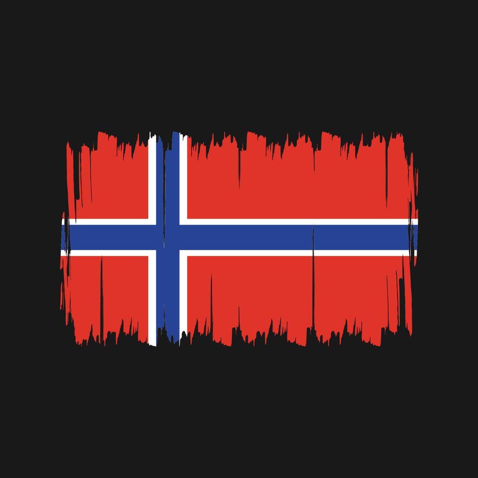 brosse drapeau norvège. drapeau national vecteur