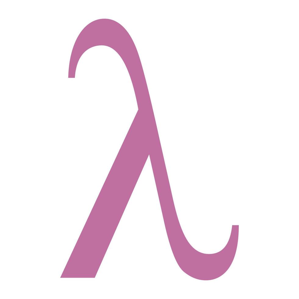 icône de symbole lambda. illustration vectorielle. vecteur