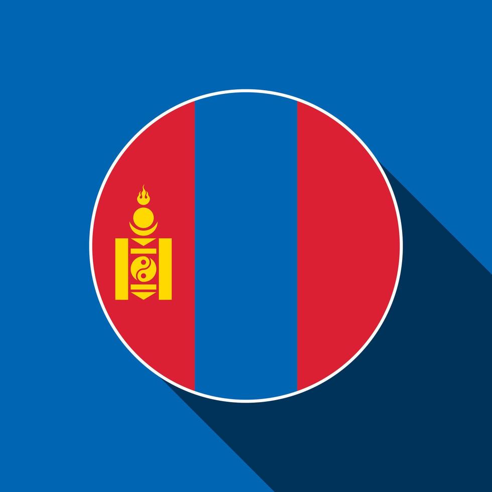 pays mongolie. drapeau de la mongolie. illustration vectorielle. vecteur