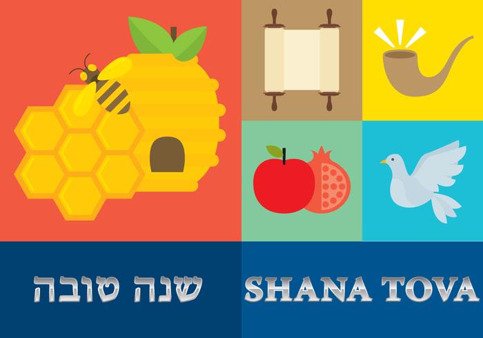 Modèle Shana Tova vecteur