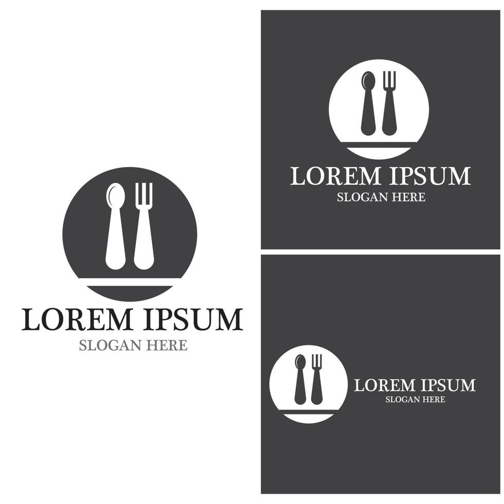 modèle vectoriel de logo d'icône de restaurant