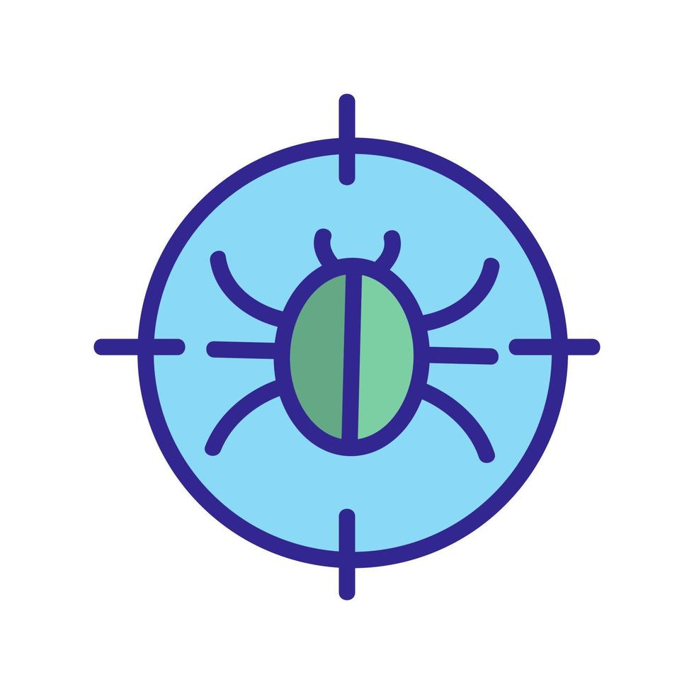 vecteur d'icône de contrôle des insectes. illustration de symbole de contour isolé