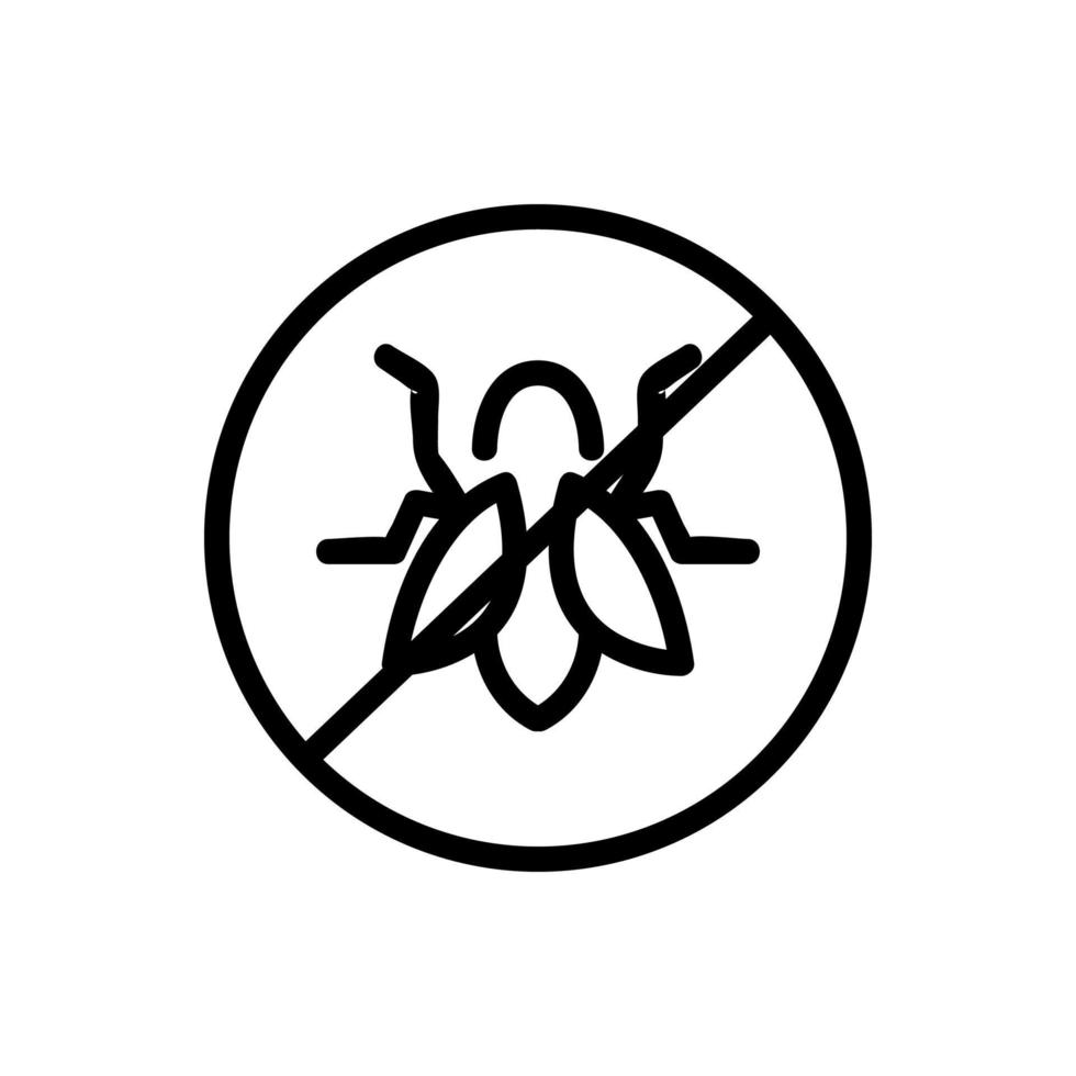 vecteur d'icône de contrôle des insectes. illustration de symbole de contour isolé