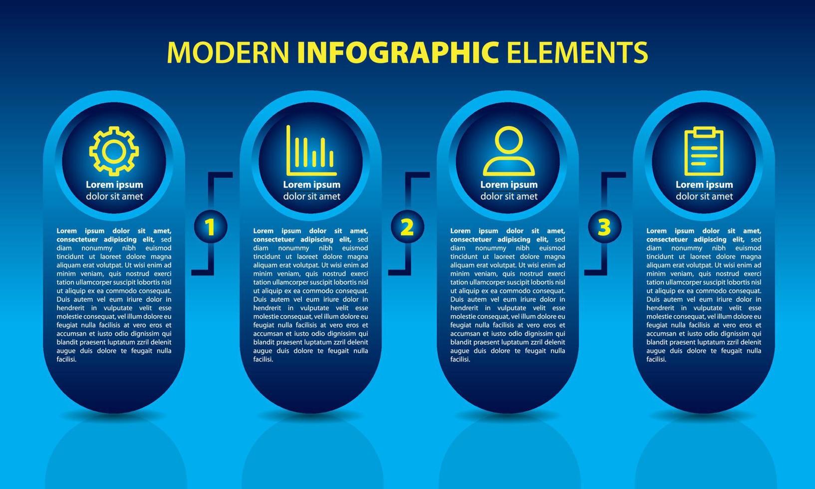 conception de modèle d'infographie moderne avec des options ou des étapes de nombres. vecteur