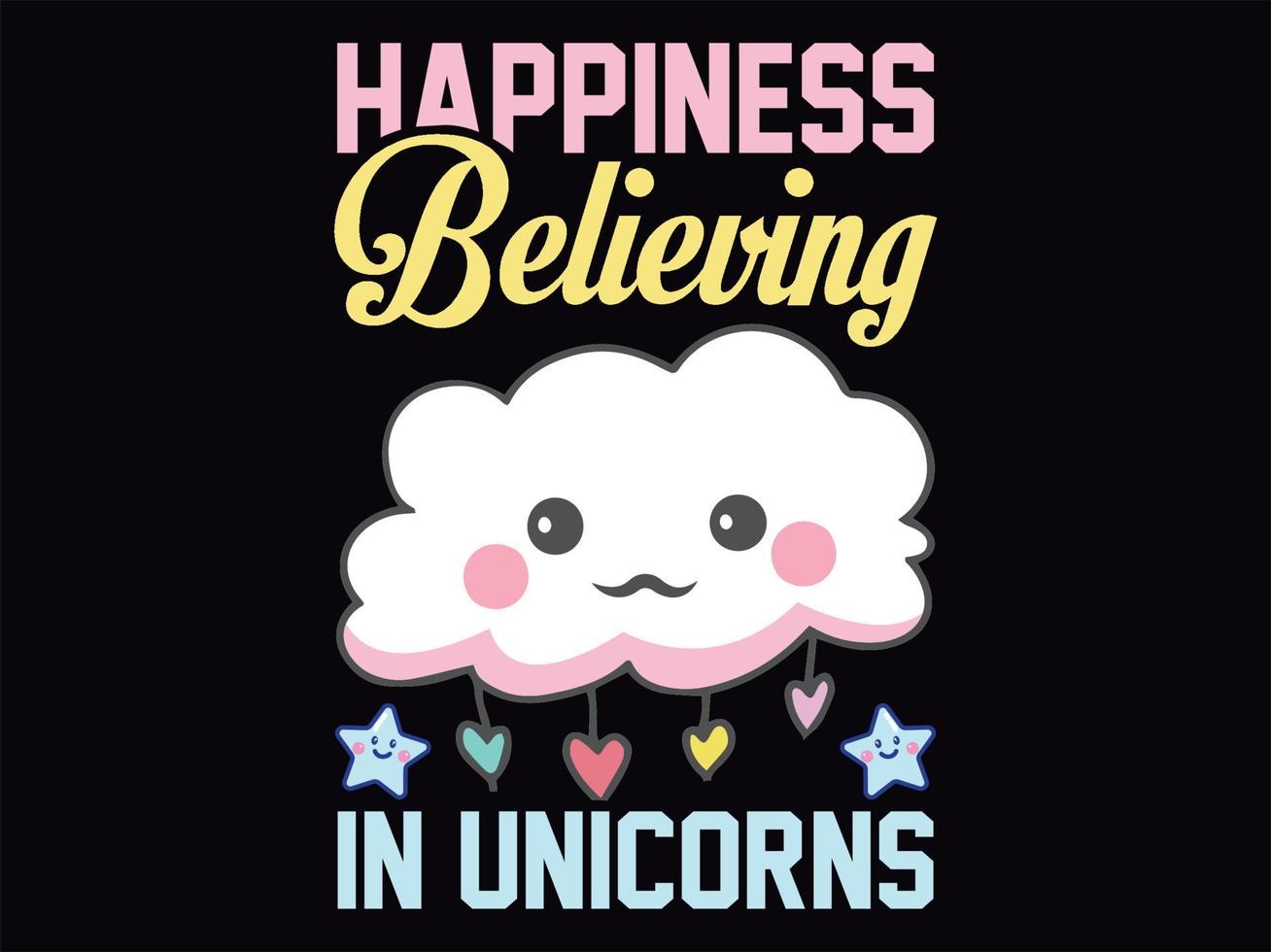 fichier vectoriel de conception de t-shirt licorne