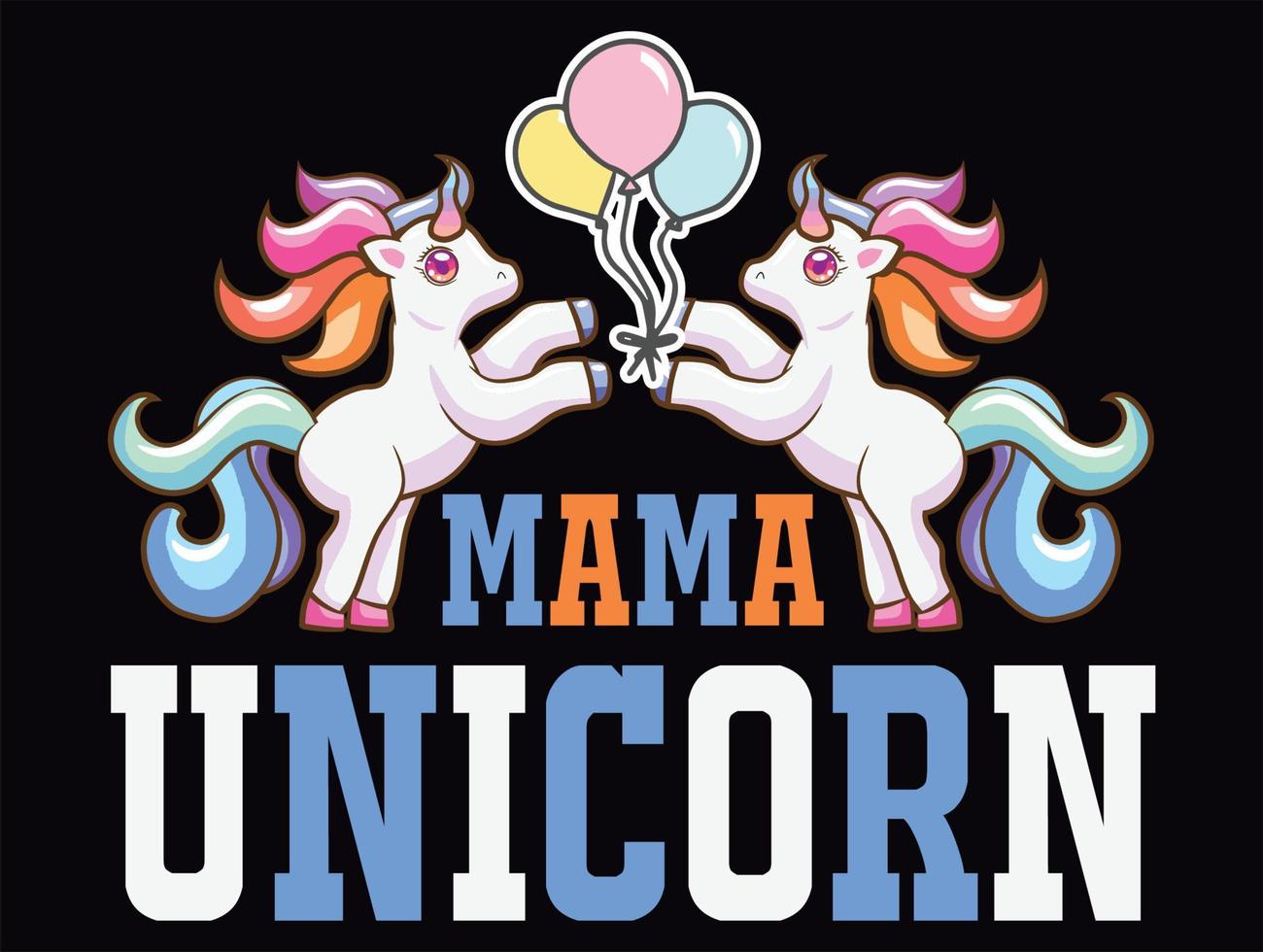 fichier vectoriel de conception de t-shirt licorne