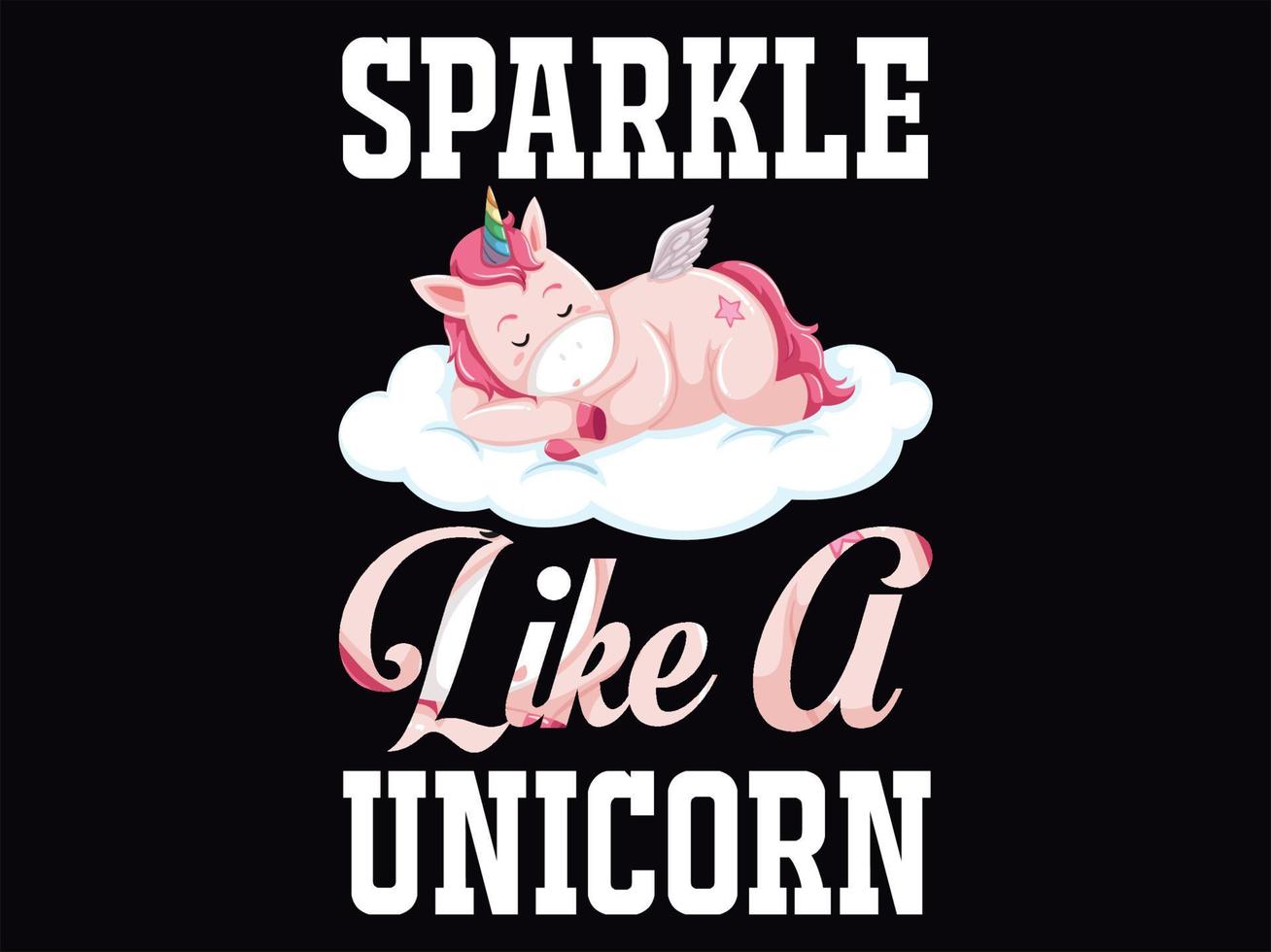 fichier vectoriel de conception de t-shirt licorne