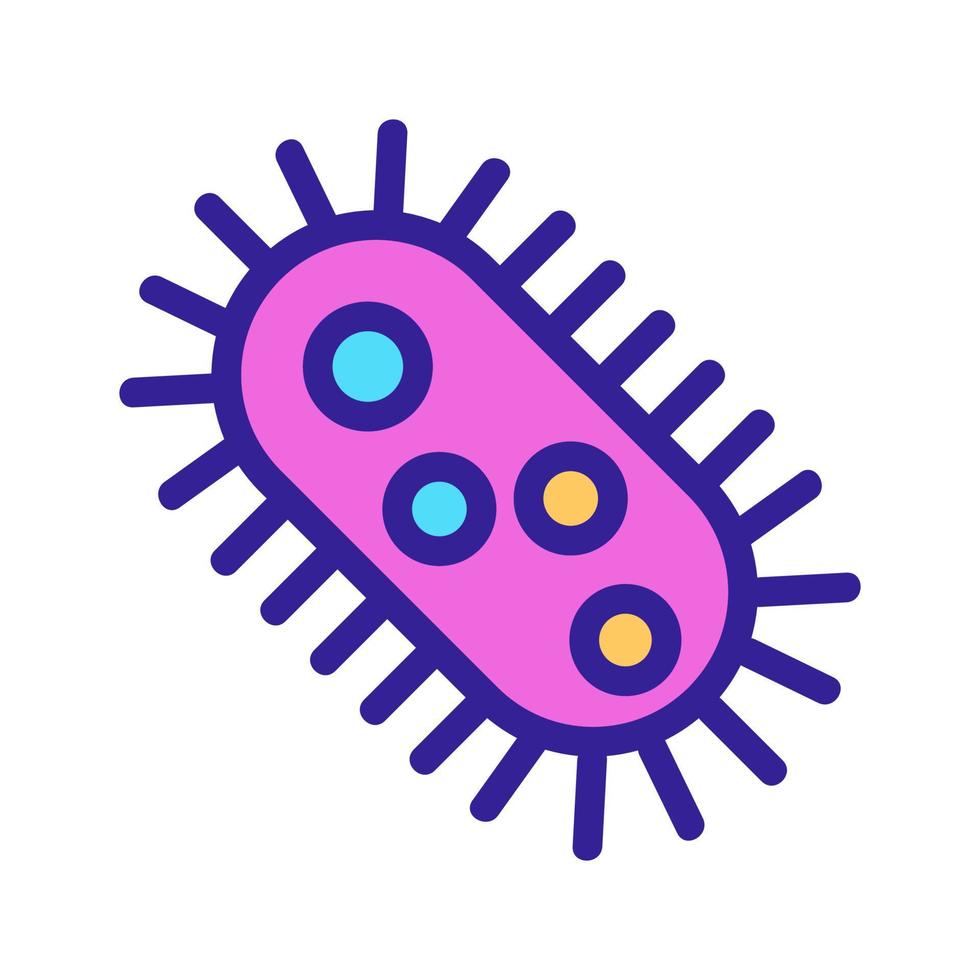 vecteur d'icône de bactérie. illustration de symbole de contour isolé