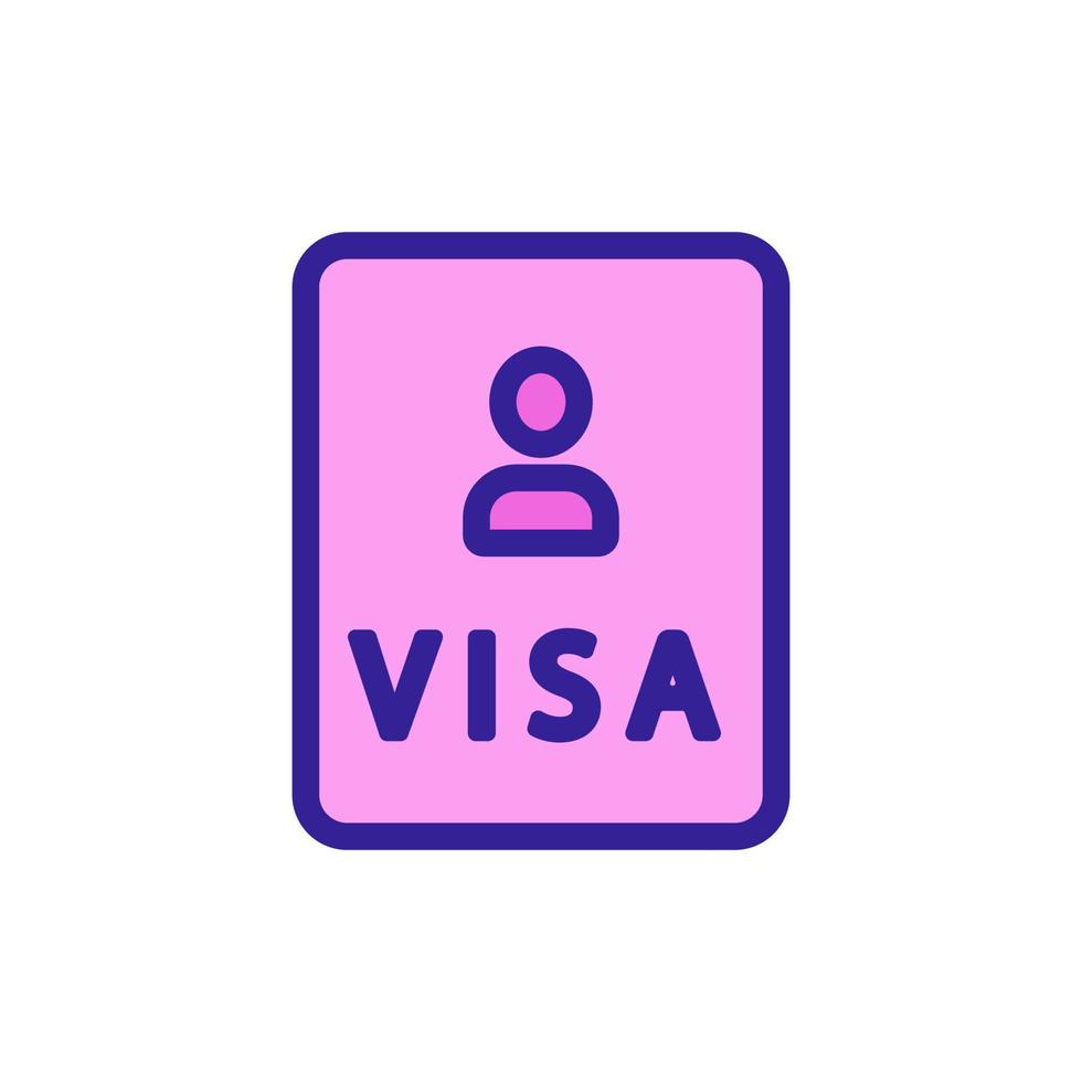 vecteur d'icône de passeport. illustration de symbole de contour isolé