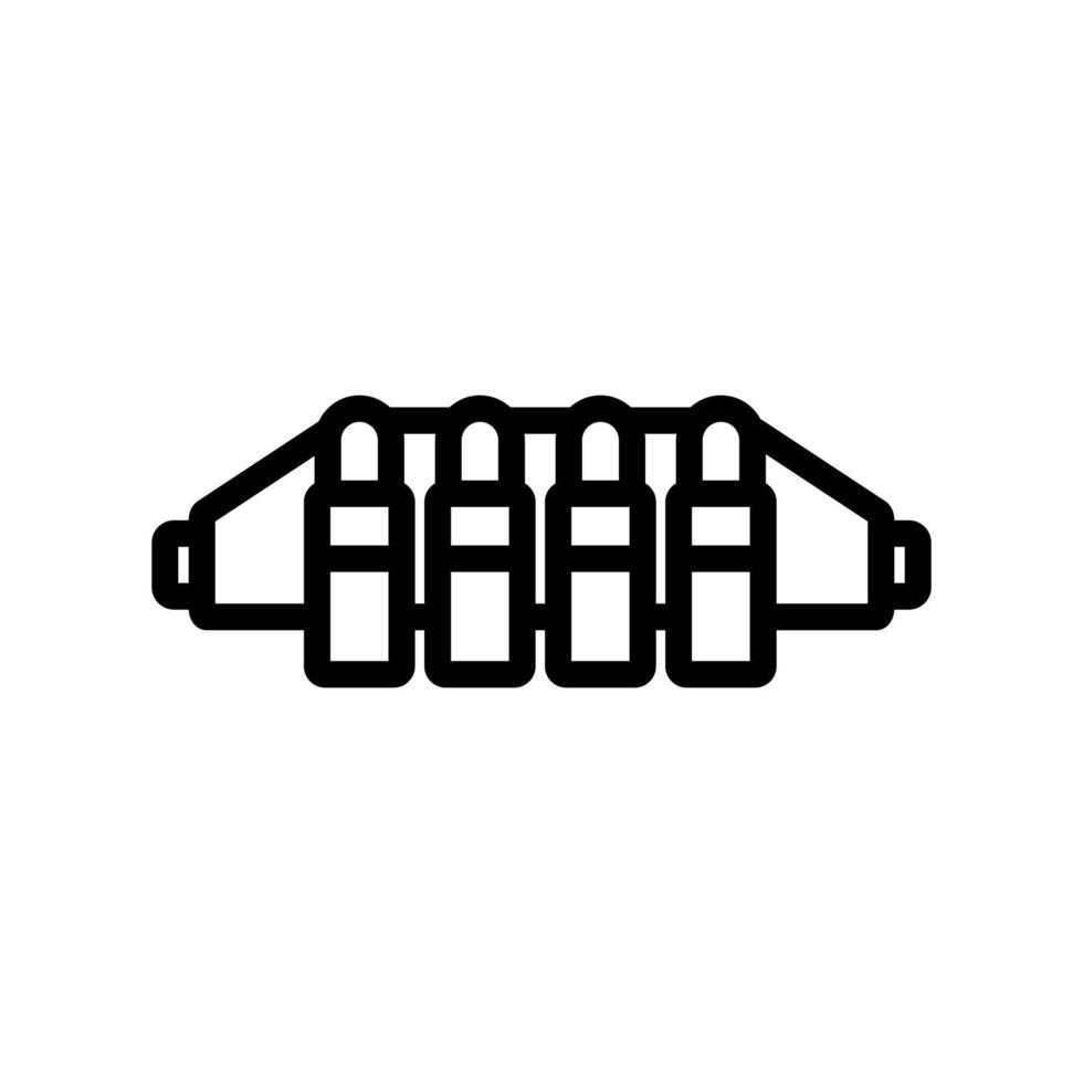 illustration vectorielle de l'icône de ceinture de joueur de paintball vecteur