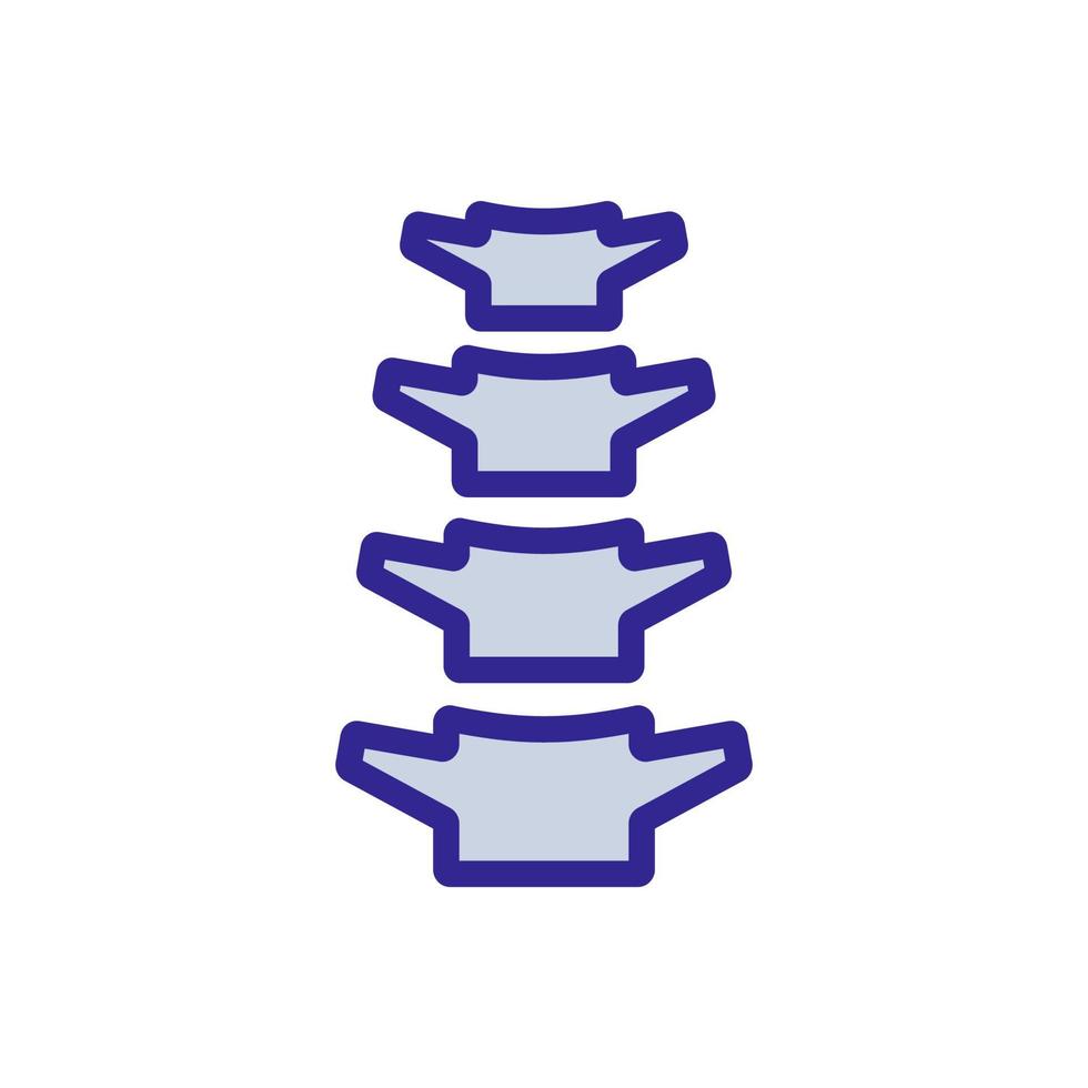 vecteur d'icône de colonne vertébrale. illustration de symbole de contour isolé