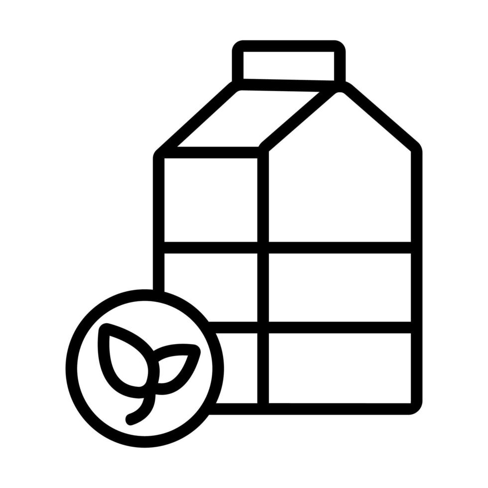 vecteur d'icône de lait écologique. illustration de symbole de contour isolé