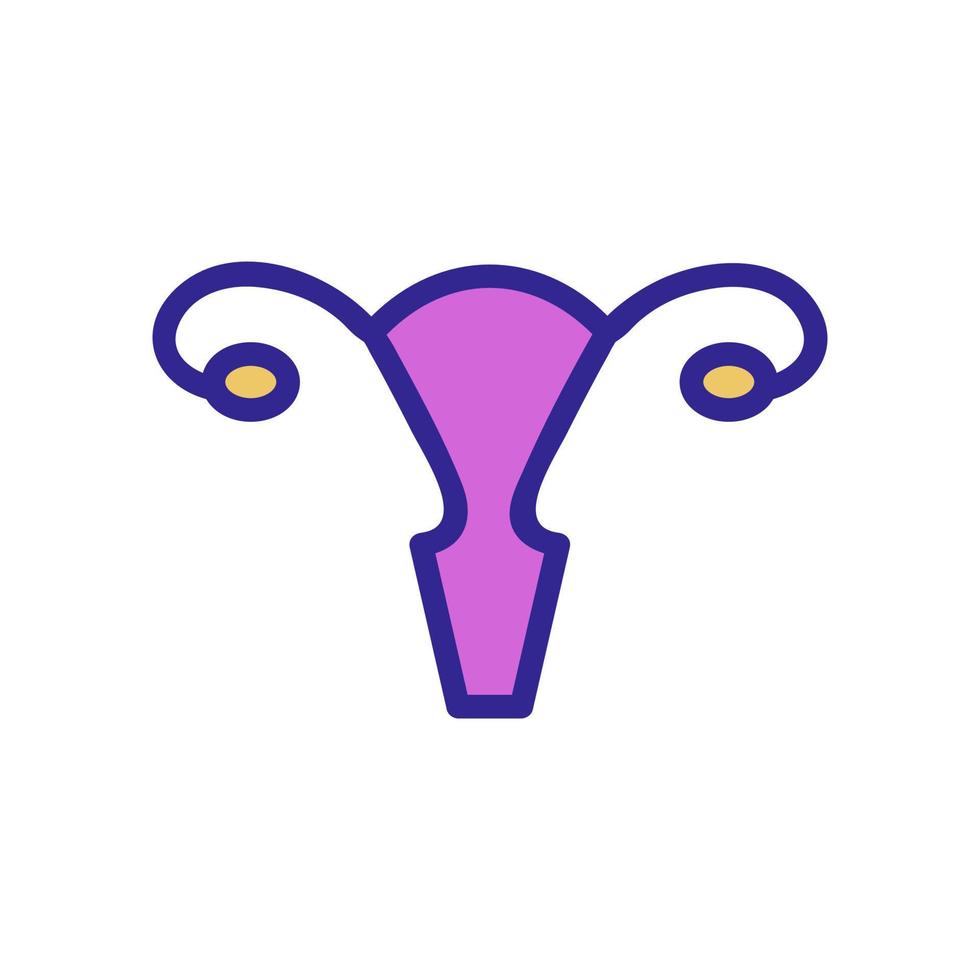 vecteur d'icône ovarienne. illustration de symbole de contour isolé