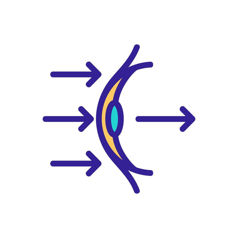 vecteur d'icône de vision. illustration de symbole de contour isolé