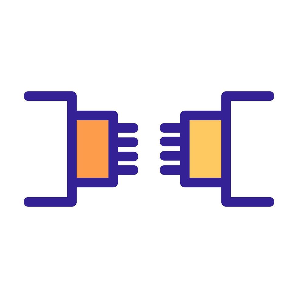 vecteur d'icône de câble optique. illustration de symbole de contour isolé