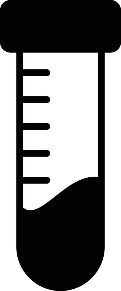 icône de glyphe de tubes à essai vecteur