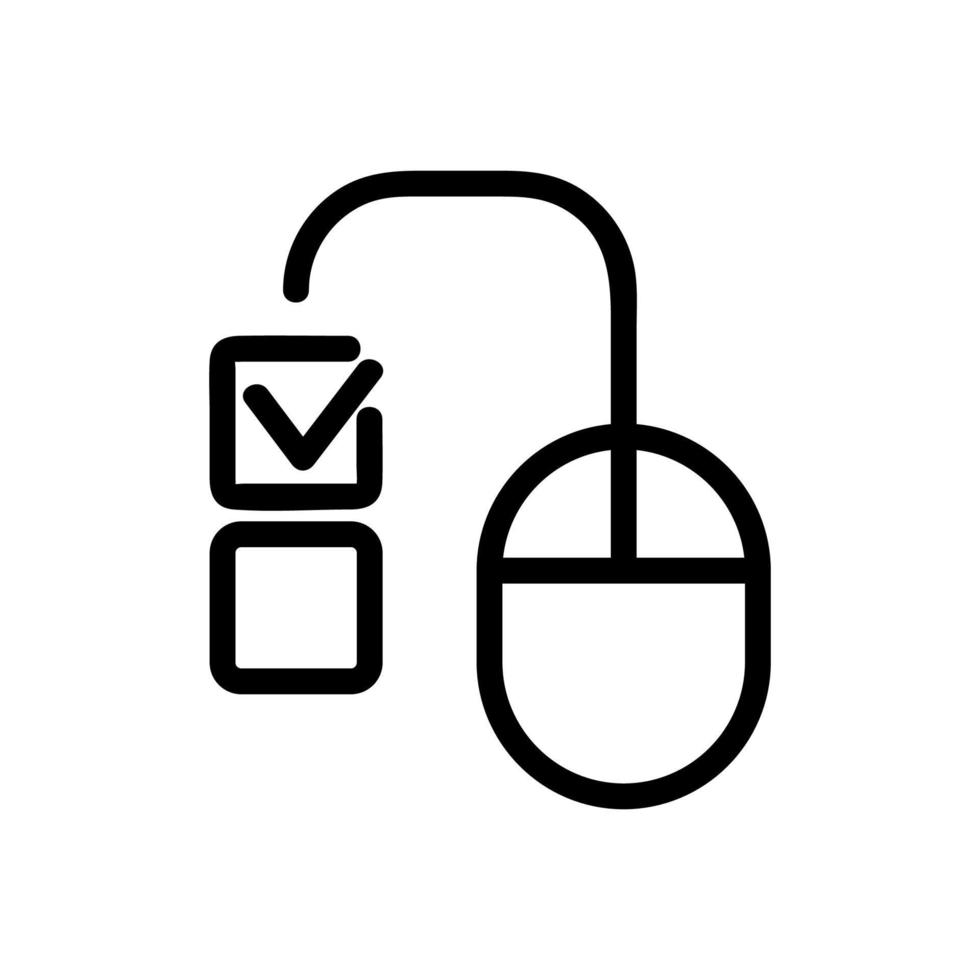 vecteur d'icône de test en ligne. illustration de symbole de contour isolé