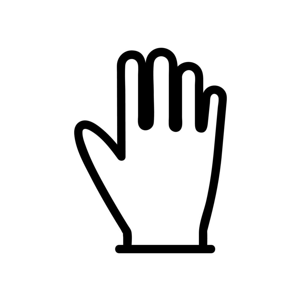 vecteur d'icône de gant en caoutchouc. illustration de symbole de contour isolé