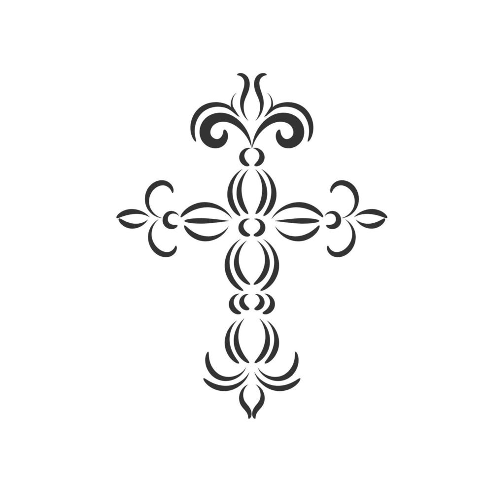 conception de croix sainte pour la conception de tatouage vecteur