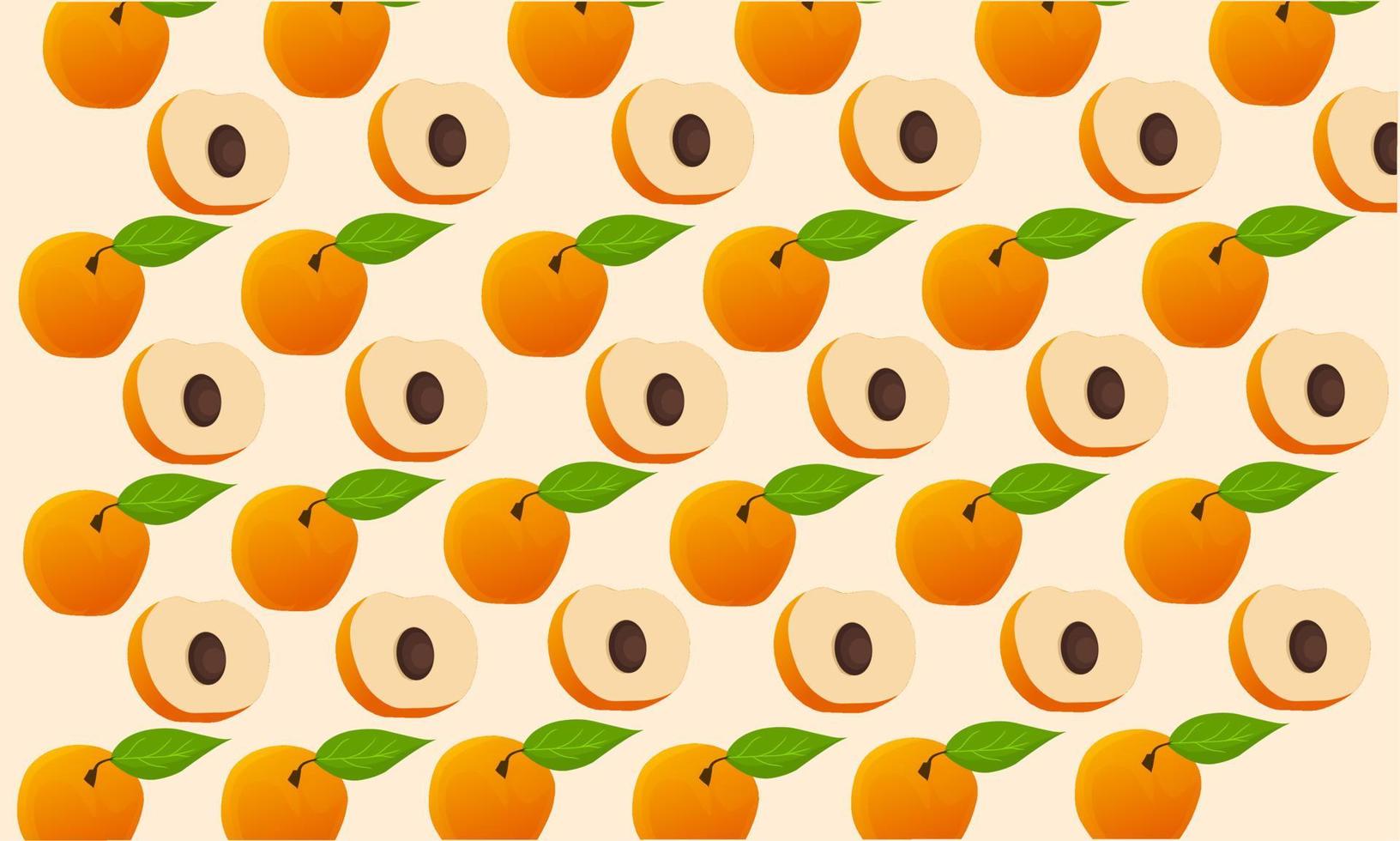 motif de fruits abricot design moderne vecteur