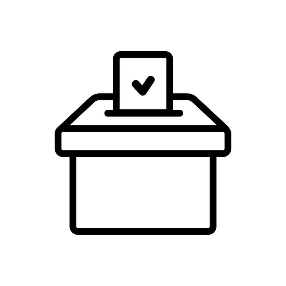 vecteur d'icône de vote électoral. illustration de symbole de contour isolé